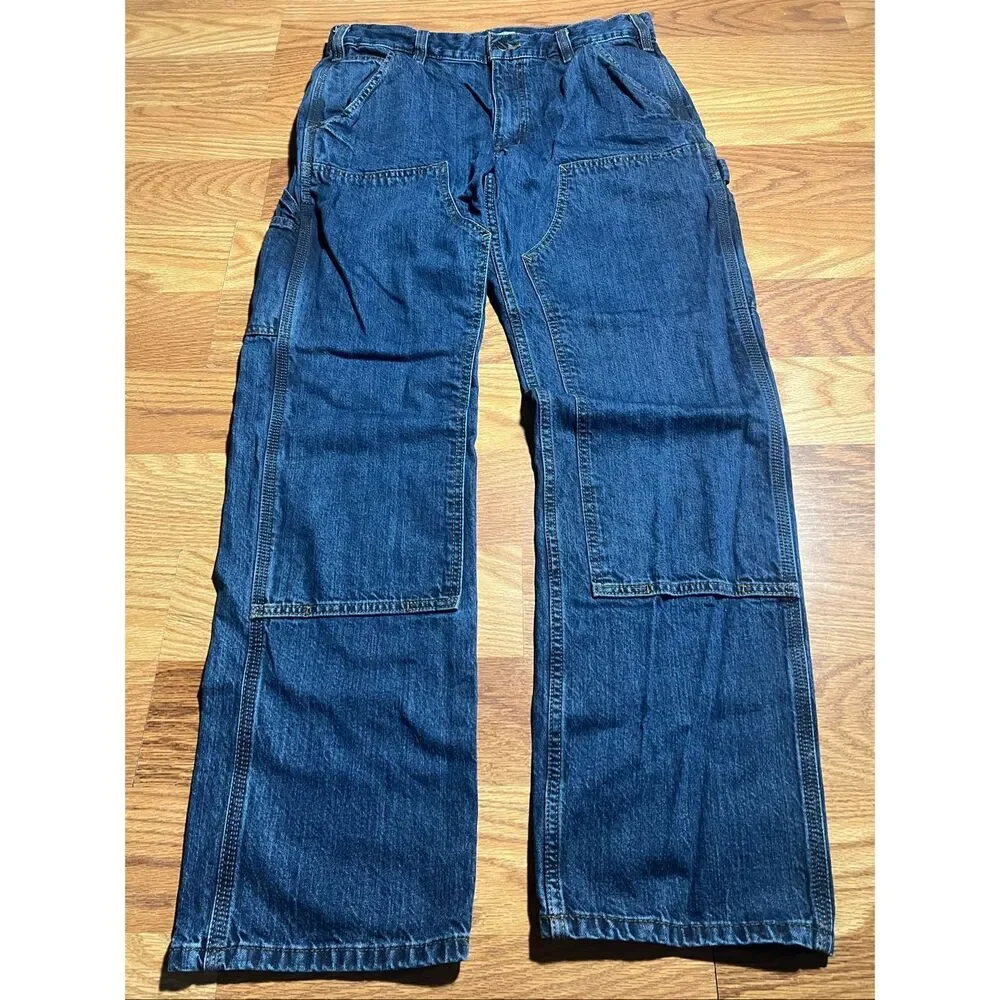 Carhartt Men’s Loose Straight Double Knee Dungaree Jeans 32x32